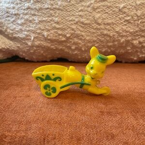 Vintage Rosbro Easter Bunny with Cart Candy Container